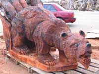 Large Grizzly Bear Carving