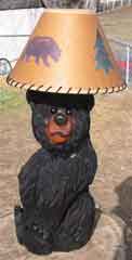 black bear lamp and shade