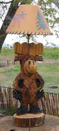 Moose Lamp Wood Carving