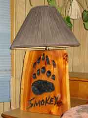 Smokey Bear Paw Print Lamp