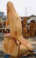 Large Jumping Humpback Whale Carving