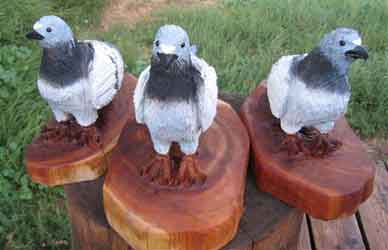 Pigeon Chainsaw Wood Carving