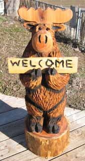 3' Sign Moose plus shipping to Long Island NY