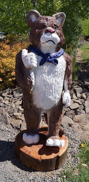 4' Cougar Mascot Carving
